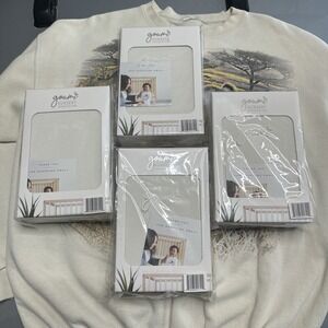 Lot‎ Of 4 Goumi Nursery Changing Pad Cover  Bamboo Organic Cotton Fitted Beige